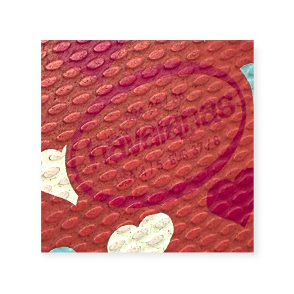 Top Havaianas ❤︎︎ Heart Print Flip Flops ❤︎︎ Brazilian Beach Sandal ❤︎︎ Pink 4 5 - Picture 8 of 16